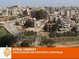 Crackdown on Syrian protests continues