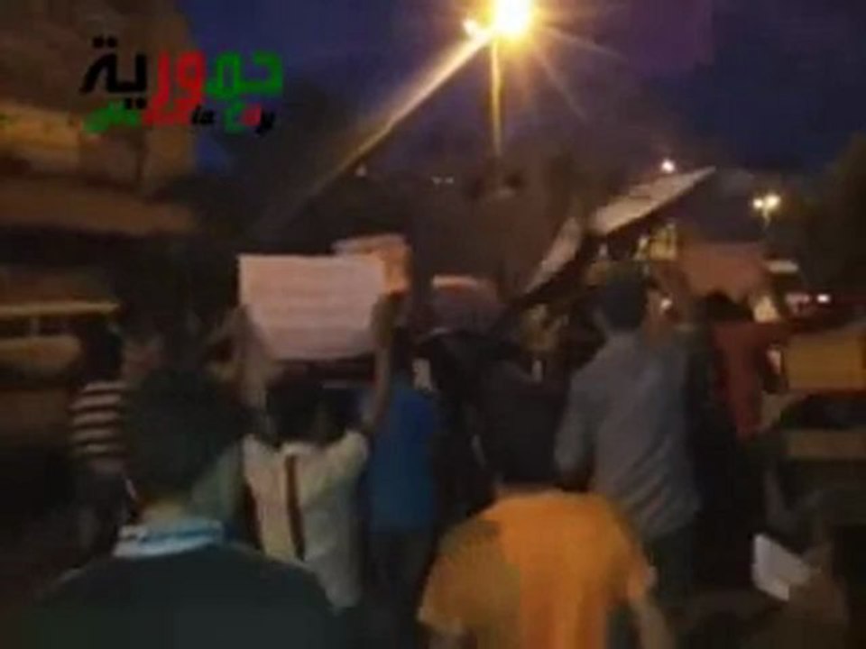 Syria فري برس ريف دمشق حمورية مظاهرة مسائية 24 5 2012 ج1 Damascus