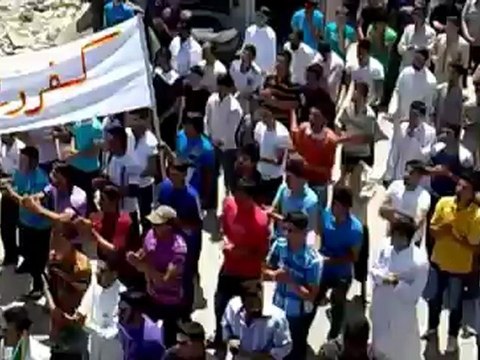 Syria فري برس حماة المحتلة كفرزيتا مظاهرة صباحية 24 05 2012 Hama