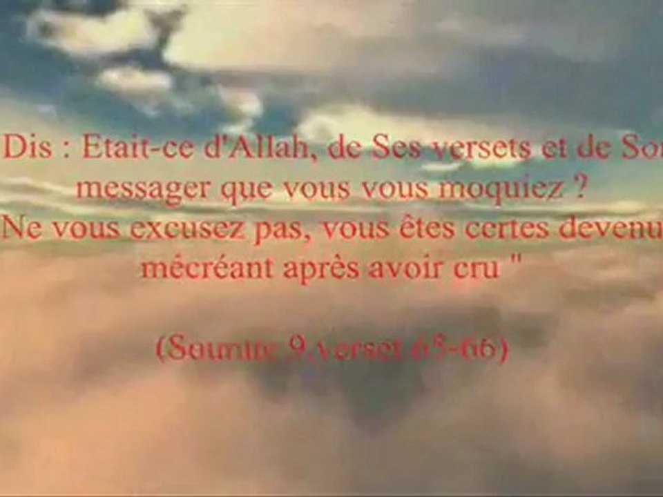 Le 6e acte annulant l’islam : se moquer d’un quelconque précepte de la religion