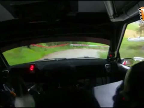 Cámara interior A.Hevia-A.Iglesias (Skoda Fabia S2000) Rally Cantabria 2012, TC1