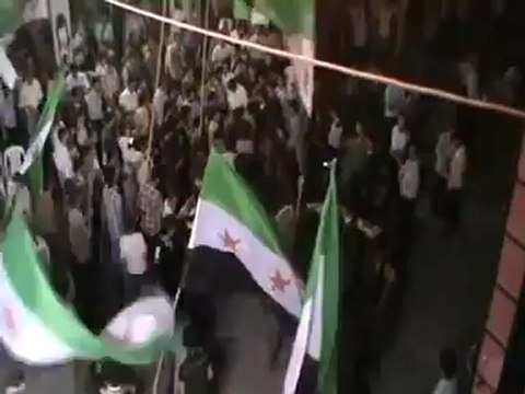 Syria فري برس ريف دمشق دوما مظاهرمسائية خافوا الله يا عرب 27 5 2012 Damascus