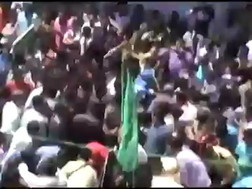 Syria فري برس ريف حلب دارةعزة  مظاهرة حاشدة بوجود المراقبين الدوليين 27 5 2012 Aleppo