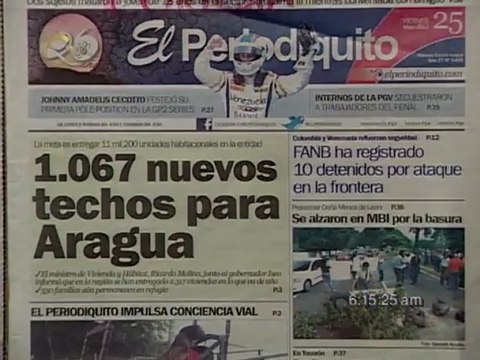 Titulares de Primera Página este 25 de Mayo