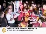 Rival fans riot at Turkish football match