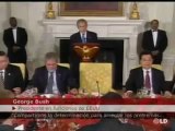 Bush recibe a Zapatero en la Casa Blanca
