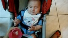 6 Month Old Baby LOVES Food