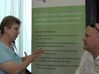 Sandy Fritz at the 2011 Alliance for Massage Therapy Education Conference