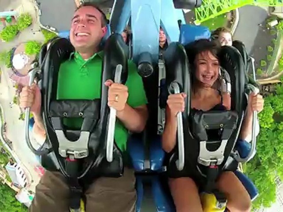 Six Flag's GOLIATH:  World's Tallest  Inverted Boomerang Coaster