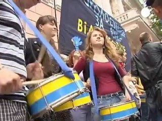 Ukraine: manifestation contre le projet de loi sur le...