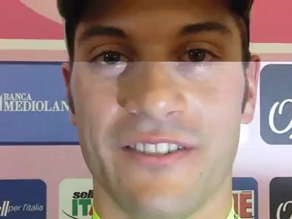 Andrea Guardini speaks after winning stage 18 of the 2012 Giro d'Italia