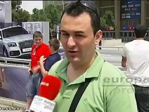 Aficionados del Barça emocionados con la victoria