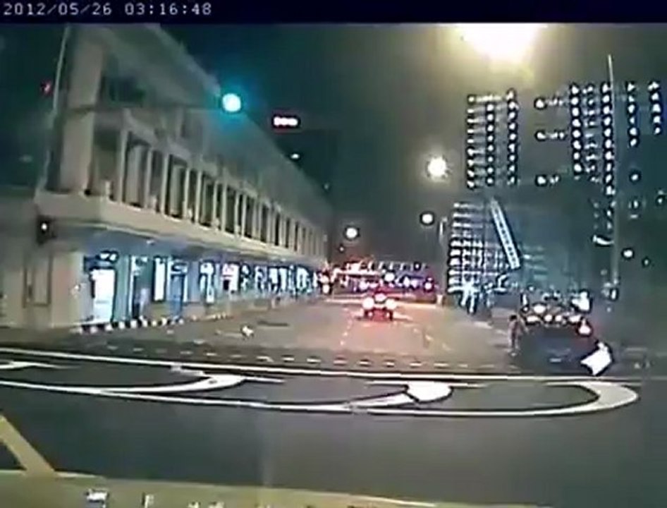 Four-car accident at Rochor Ferrari crash site