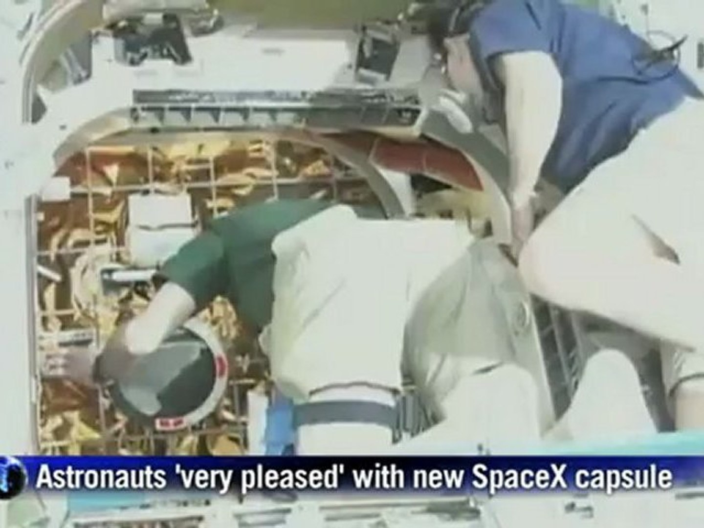 Astronauts 'really pleased' with new SpaceX capsule