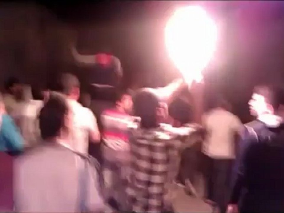 Syria فري برس  ريف دمشق داريا مظاهرة ليلية نصرةً للمدن المنكوبة 27 5 2012 Damascus