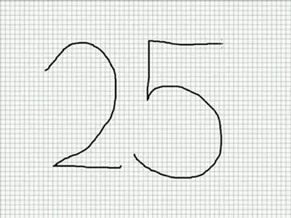 How to Draw Snoopy out of the number 25