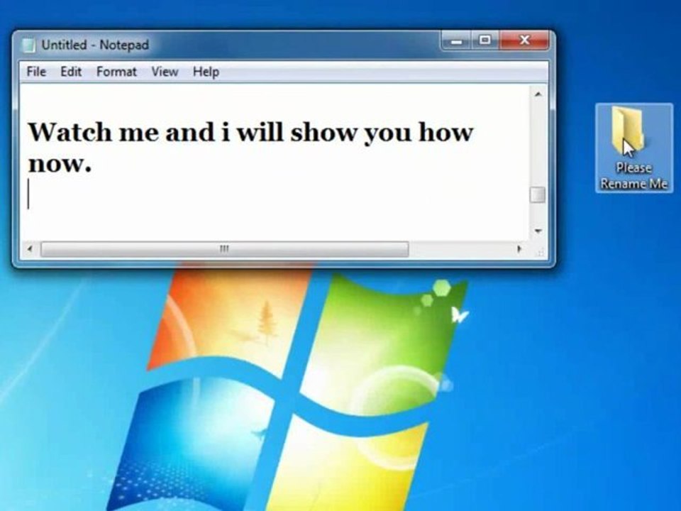 How to Rename a Folder In Windows Xp, Vista and 7