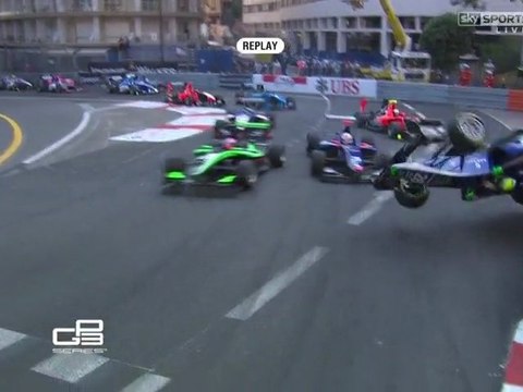 GP3 Monaco 2012 Race 2 Massive crash Brundle