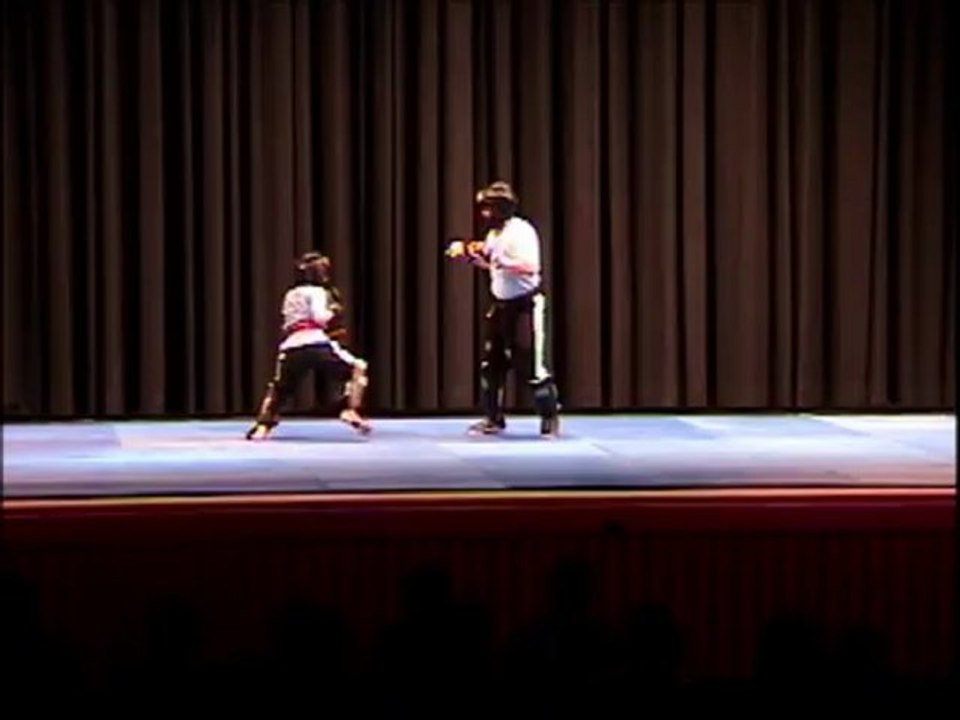Martial Arts Keene NH. Thomas spars with Sensei Paul