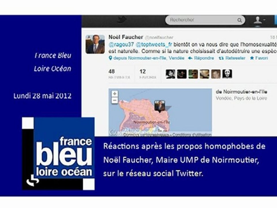 Réactions au dérapage de Noël Faucher sur Twitter - France Bleu Loire Océan 28/05/12
