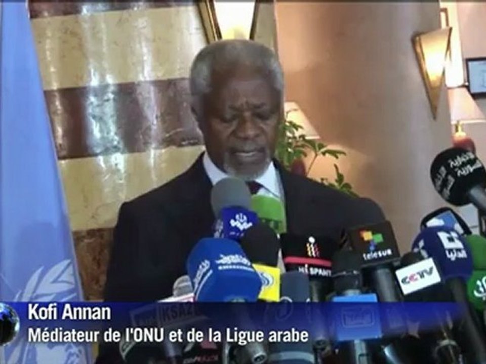 Syrie: Kofi Annan "horrifié" par le massacre de Houla