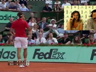 Lundi 28 mai 2012 - Federer vs Djokovic - Caroline & Henri