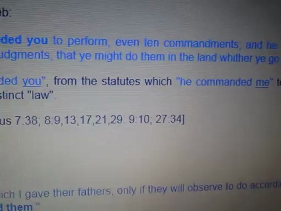 The Ten Commandments are not part of the laws of Moshe (Moses)