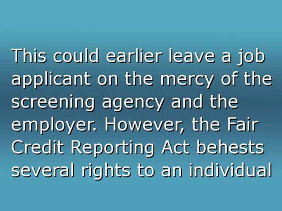 Pre-employment background screening