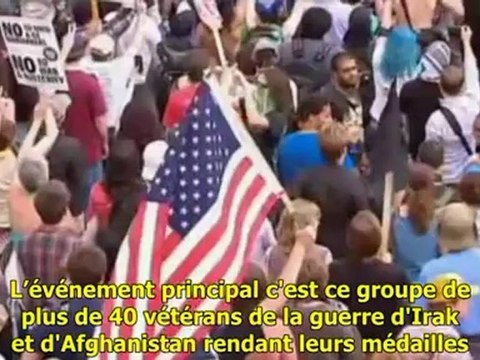 Les vétérans US des guerres au Moyen-Orient manifestent et rendent leurs médailles