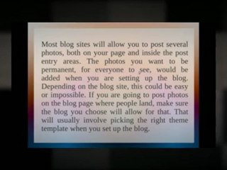 How to Put Photos on a Blog