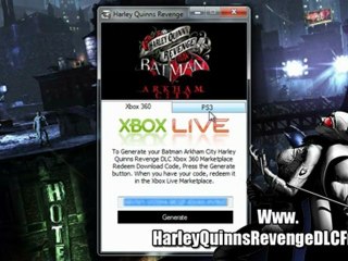 Get Free Batman Arkham City Harley Quinns Revenge DLC - Xbox 360 - PS3