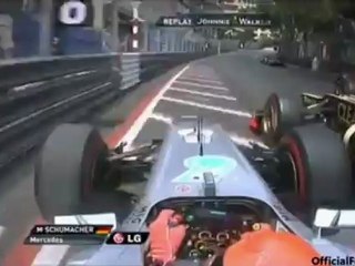 Schumacher onboard start monaco 2012