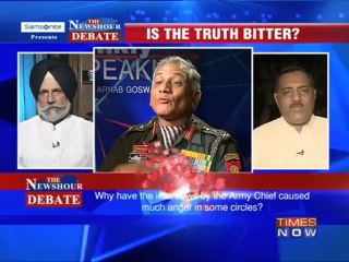 Debate : Army Chief Gen VK Singh's in his most detailed interview with Arnab Goswami