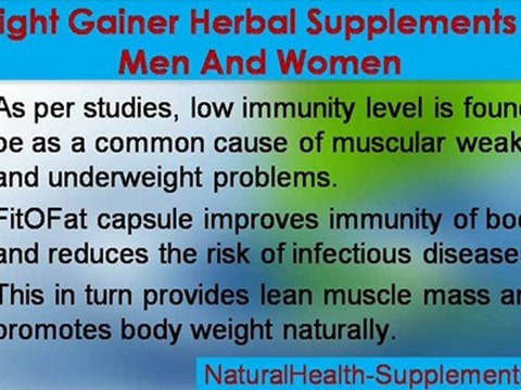 Lean Muscle Weight Gainer Herbal Supplements For Men And Women