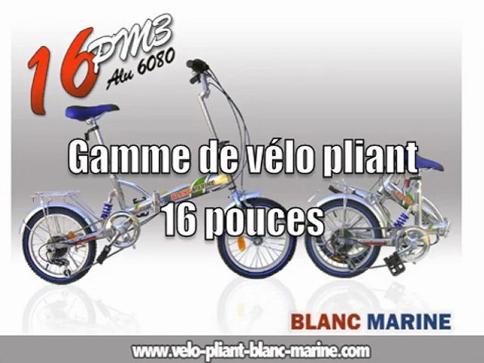 BLanc marine vélo pliant