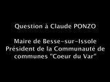 JMCouve2012 : Soutien de Claude Ponzo, Maire de Besse-sur-Issole, Président de la Communauté de Communes 