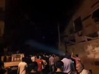 Syria فري برس  ريف دمشق زملكا مظاهرة منتصف الليل نصرة للمدن المنكوبة29 5 2012  ج1 Damascus
