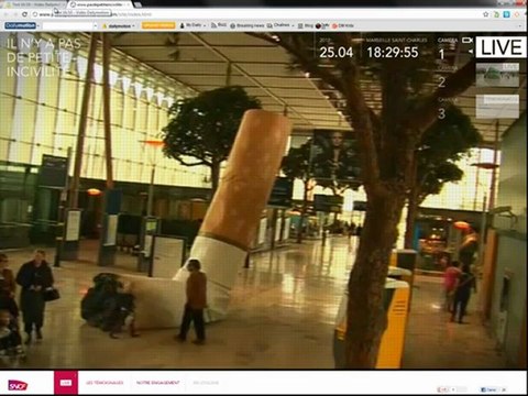 SNCF Invivilité - Intéractive Player Pavé- Cigarette