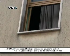 Incendio doloso a municipio nel cosentino, gravi i 2 piromani