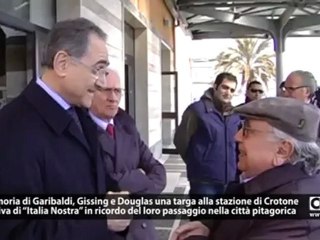 In memoria di Garibaldi, Gissing e Douglas una targa alla stazione di Crotone