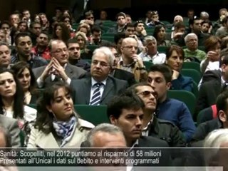 Sanità: Scopelliti punta entro 2012 al risparmio di 58 mln
