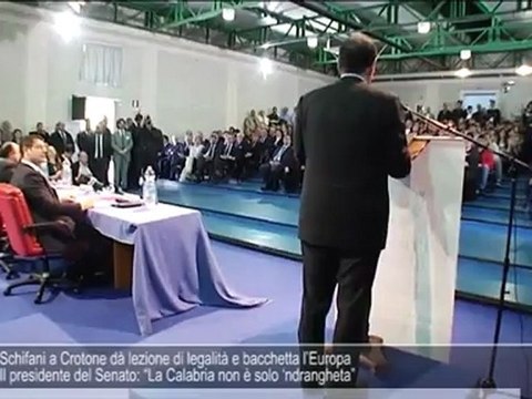 Schifani a Crotone dà lezione di legalità e bacchetta l’Europa