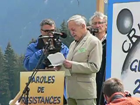 Plateau des Glières 27 mai 2012 Prise de parole de Charles Palant