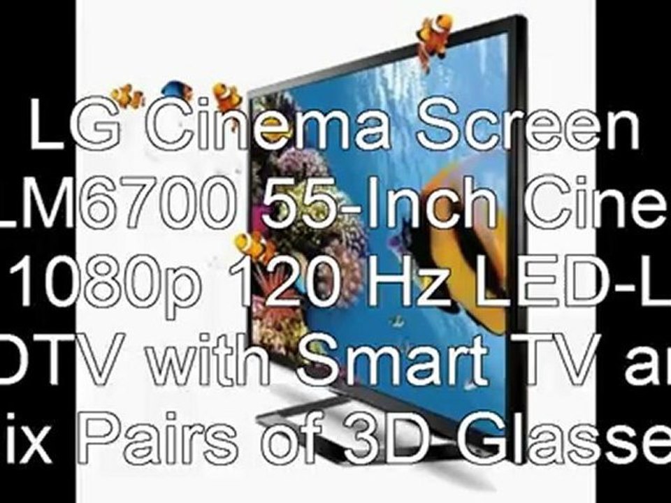 Best Smart TV 2012 | LG Cinema Screen 55LM6700 55-Inch Cinema 3D 1080p 120 Hz LED-LCD HDTV with Smart TV and Six Pairs of 3D Glasses
