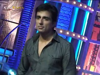 Sonu Sood and Neha Dhupia on Sets of  Movers and Shekhers Tv Show