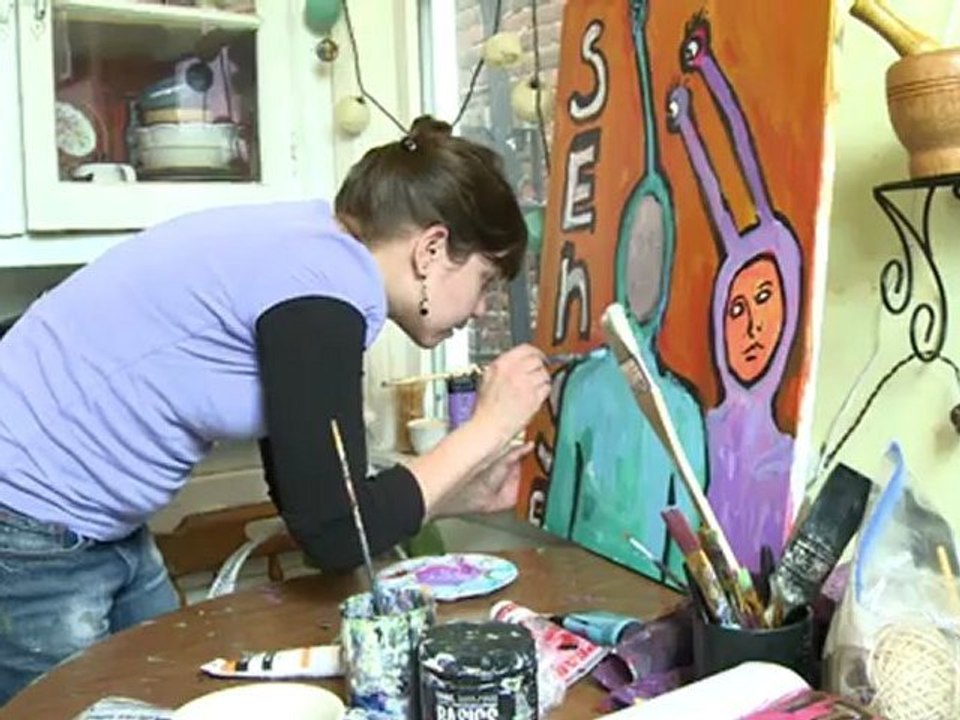 Sehbehinderte Künstlerin gibt Kindern Hoffnung