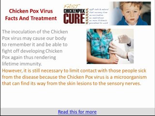 Chicken Pox Virus Facts And Treatment