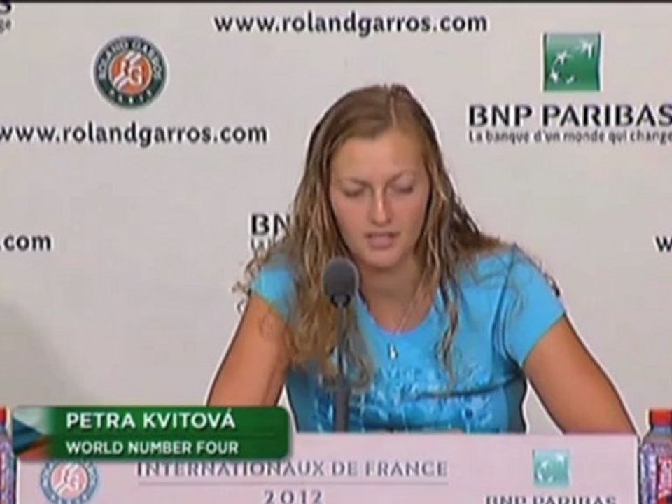 French Open: Kwitowa: 'Schön, wieder zurück zu sein'