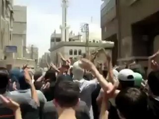 Syria فري برس ريف دمشق بيت سحم أمام جامع البلد 29 5 2012 ‫‬ Damascus