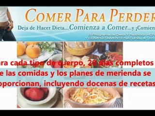 Comer para Perder | Descubre  Es La Manera Más Saludable Para Bajar De Peso